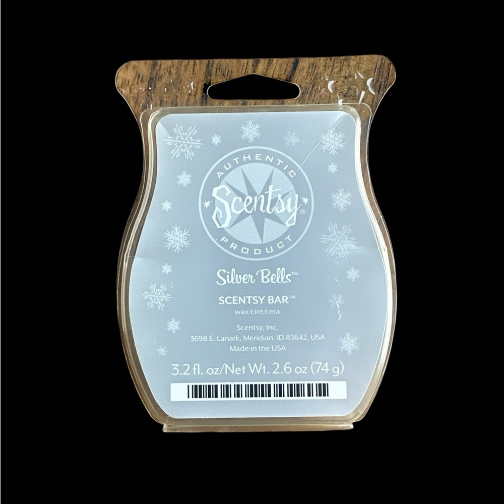 Scentsy Wax Bar 3.2 oz.  Silver Bells Winter Holiday Christmas Scent Retired NEW